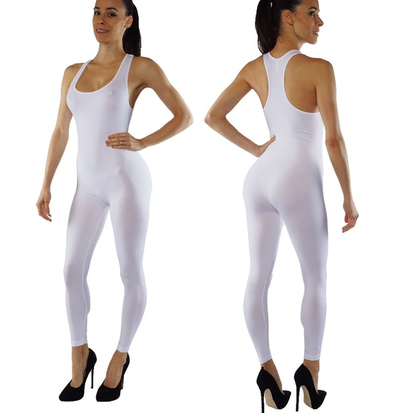 Other - NEW Full Length bodysuit with racer-back BS08 White Shapewear
